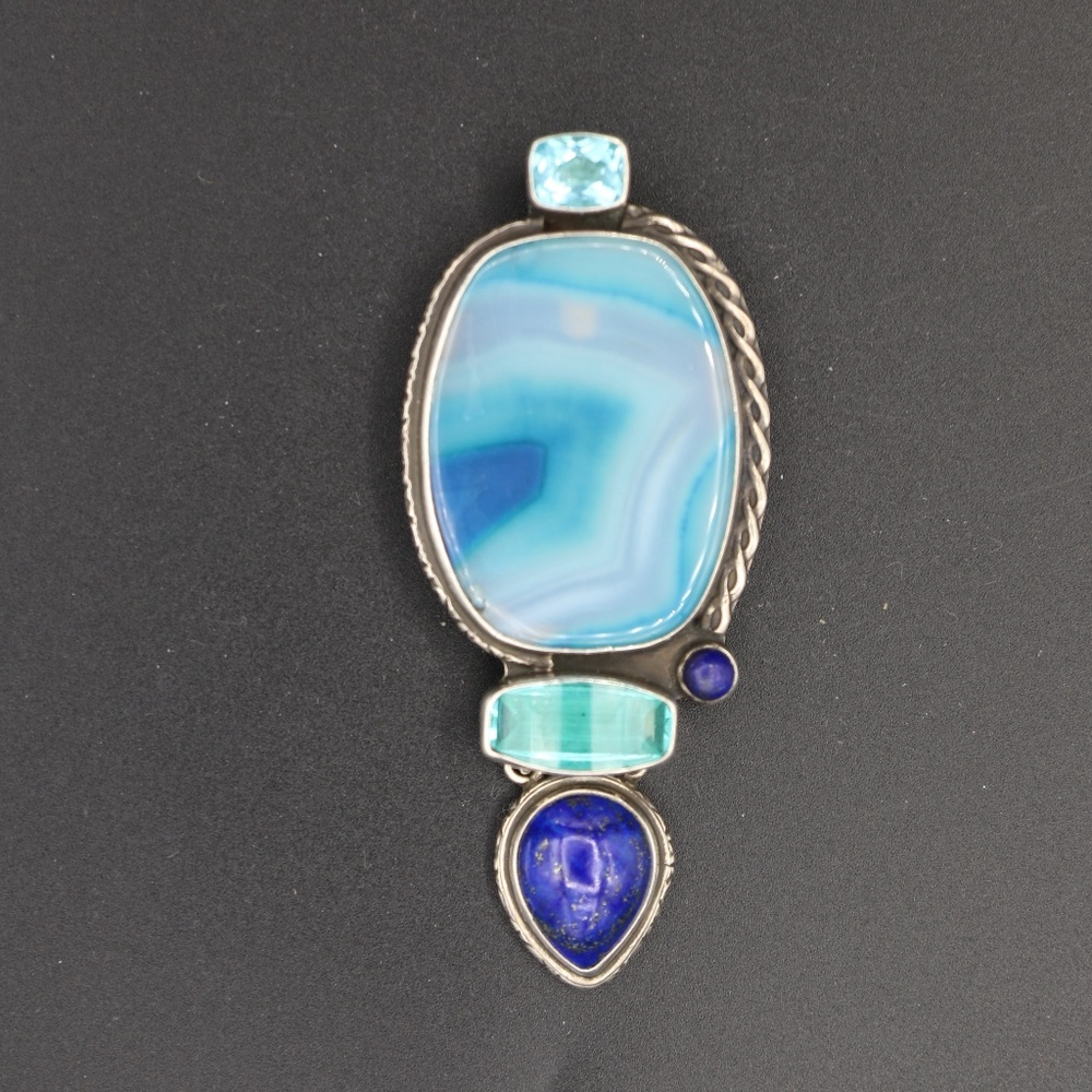 Vintage Amy Kahn Russell Pin/Pendant AKR silver